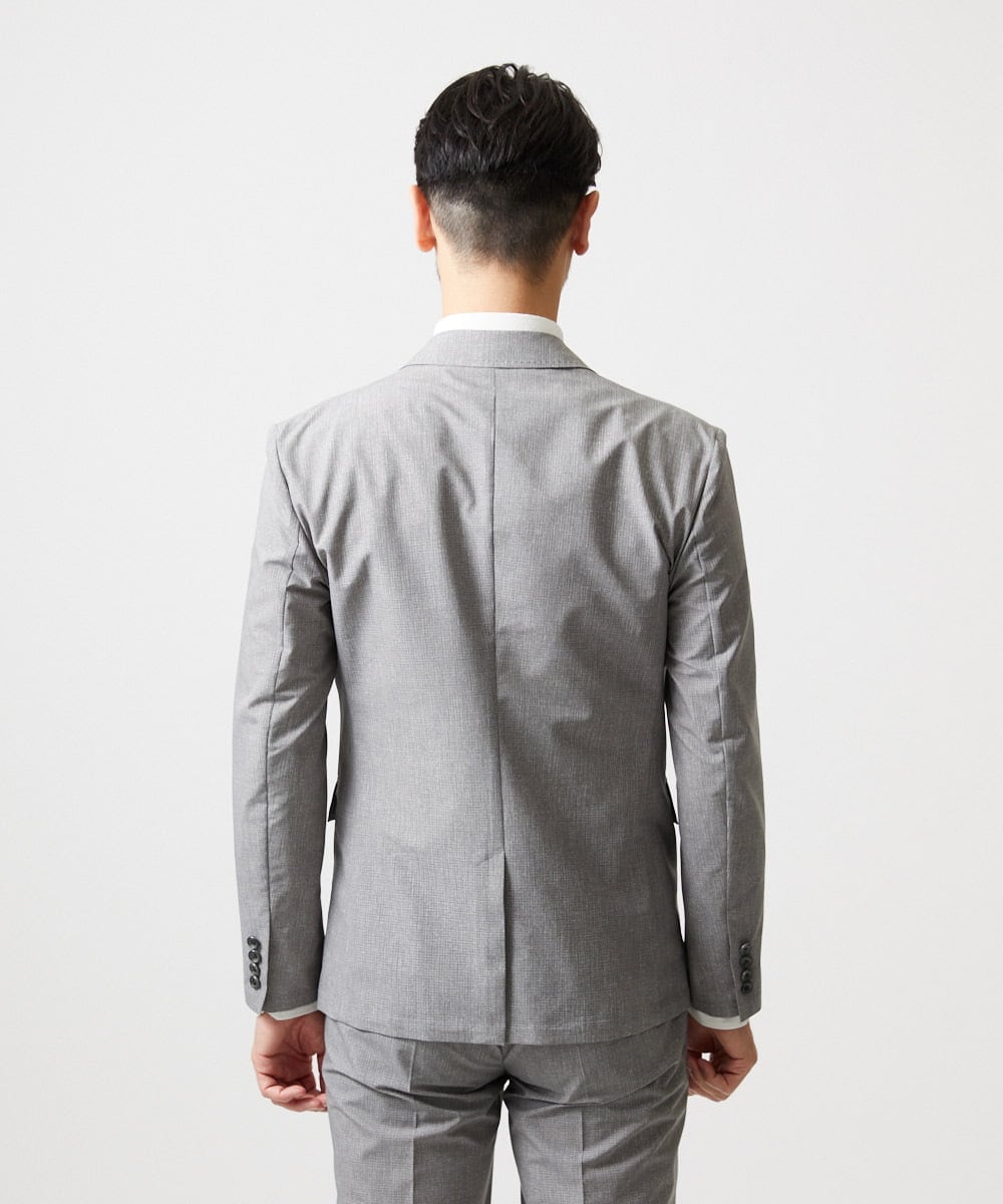 MNDGF06430 MICHEL KLEIN HOMME(ミッシェルクラン オム) 【セットアップ】メッシュプリントテーラードジャケット ライトグレー