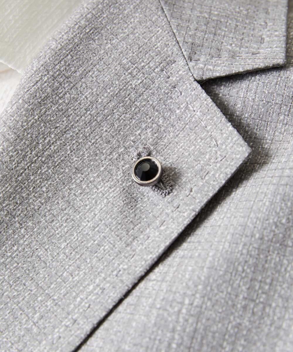 MNDGF06430 MICHEL KLEIN HOMME(ミッシェルクラン オム) 【セットアップ】メッシュプリントテーラードジャケット ライトグレー