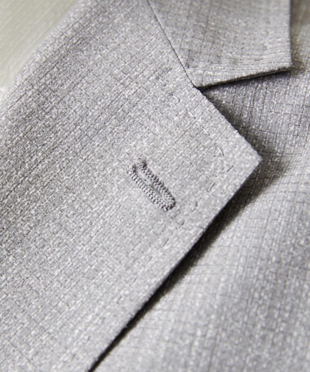 MNDGF06430 MICHEL KLEIN HOMME(ミッシェルクラン オム) 【セットアップ】メッシュプリントテーラードジャケット ライトグレー