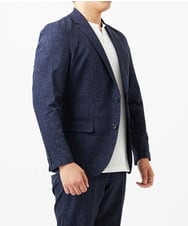 MNDGF07430 MICHEL KLEIN HOMME(ミッシェルクラン オム) 【BODY MAKE】【セットアップ】メッシュプリントテーラードジャケット ネイビー