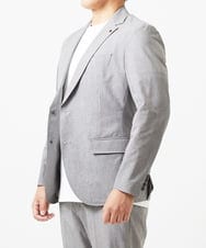 MNDGF07430 MICHEL KLEIN HOMME(ミッシェルクラン オム) 【BODY MAKE】【セットアップ】メッシュプリントテーラードジャケット ライトグレー