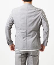 MNDGF07430 MICHEL KLEIN HOMME(ミッシェルクラン オム) 【BODY MAKE】【セットアップ】メッシュプリントテーラードジャケット ライトグレー