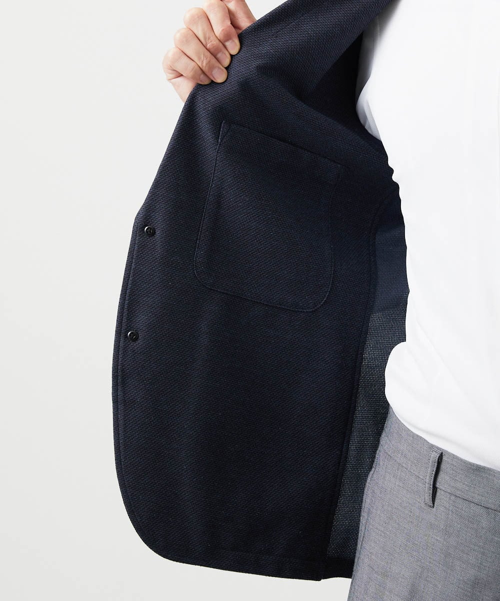 MNDGF55330 MICHEL KLEIN HOMME(ミッシェルクラン オム) ジャージカットジャケット ネイビー