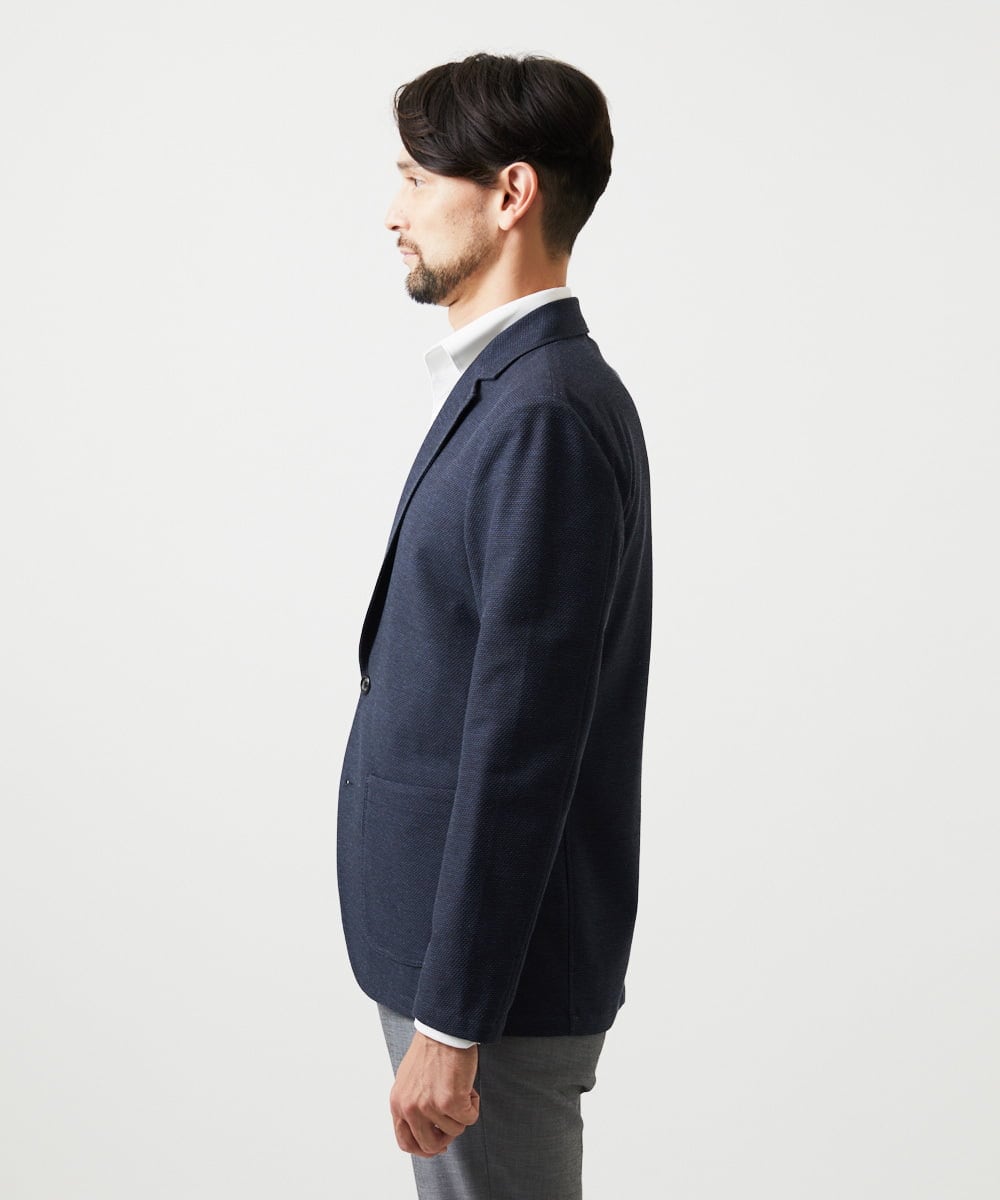 MNDGF55330 MICHEL KLEIN HOMME(ミッシェルクラン オム) ジャージカットジャケット ネイビー