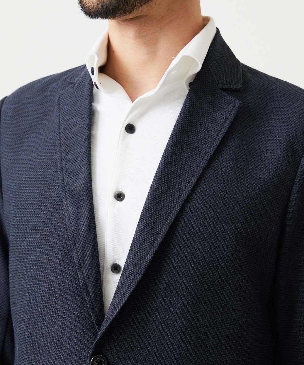 MNDGF55330 MICHEL KLEIN HOMME(ミッシェルクラン オム) ジャージカットジャケット ネイビー