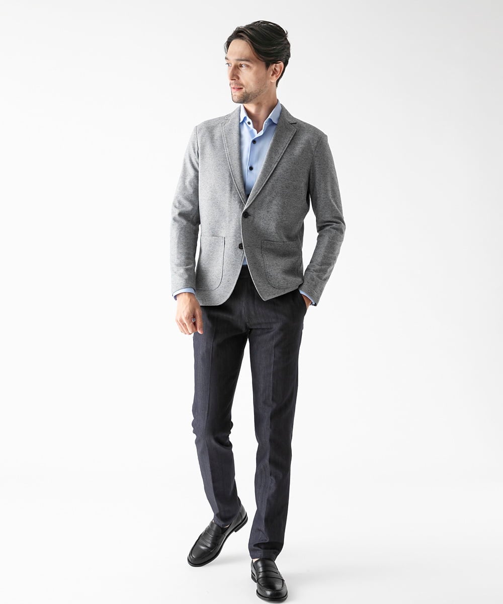 MNDGF55330 MICHEL KLEIN HOMME(ミッシェルクラン オム) ジャージカットジャケット グレー