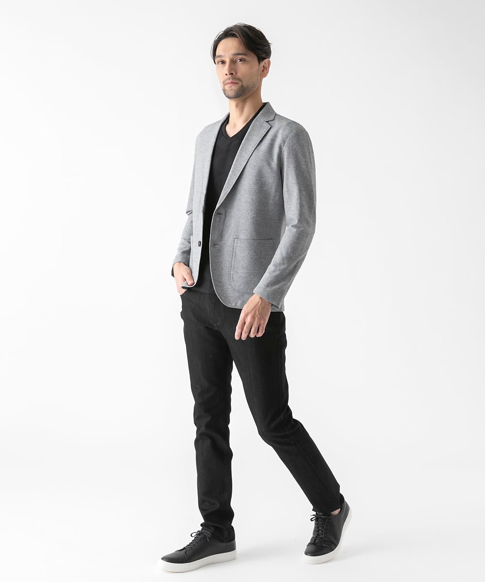 MNDGF55330 MICHEL KLEIN HOMME(ミッシェルクラン オム) ジャージカットジャケット グレー