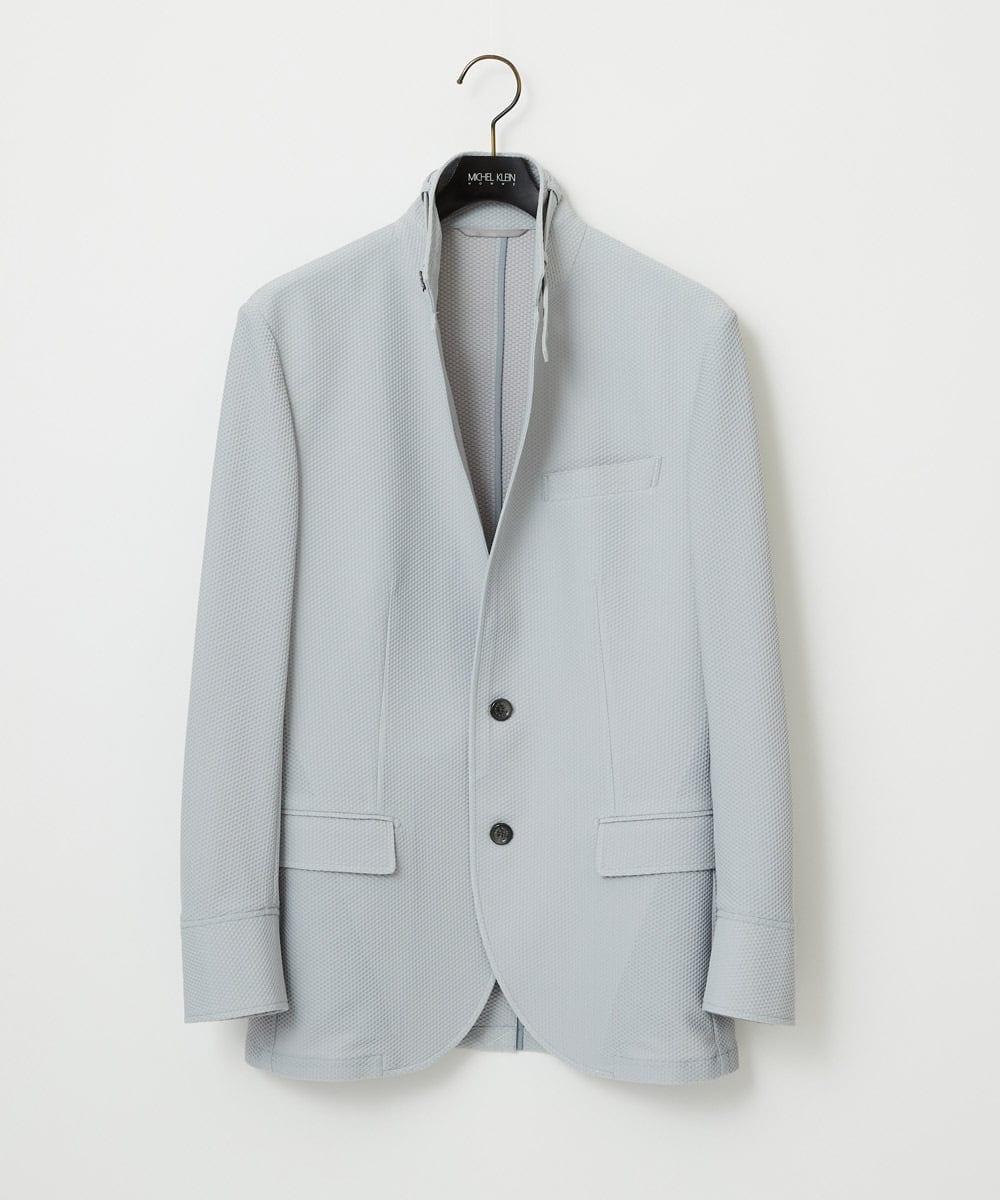 MNDGF56430 MICHEL KLEIN HOMME(ミッシェルクラン オム) 【セットアップ】ストレッチコンバーチブルジャケット グレー