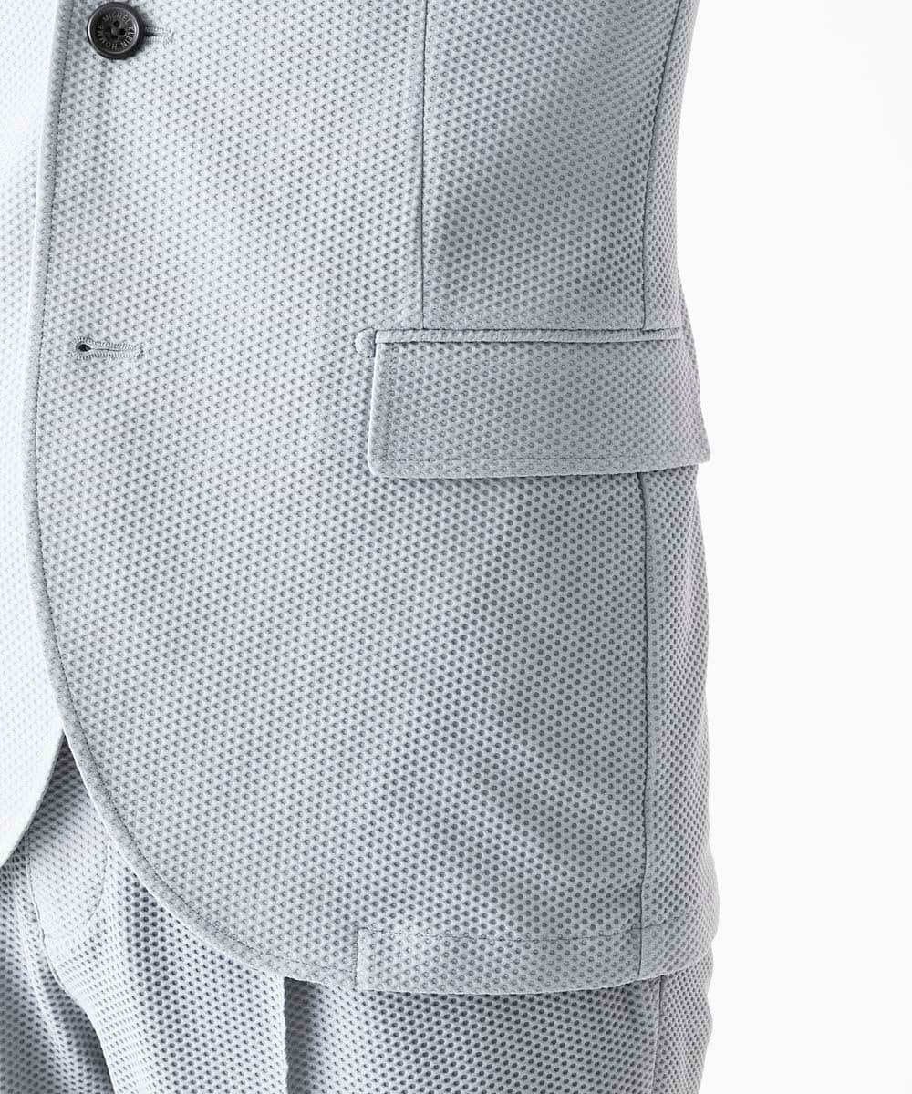 MNDGF56430 MICHEL KLEIN HOMME(ミッシェルクラン オム) 【セットアップ】ストレッチコンバーチブルジャケット グレー
