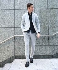 MNDGF56430 MICHEL KLEIN HOMME(ミッシェルクラン オム) 【セットアップ】ストレッチコンバーチブルジャケット グレー