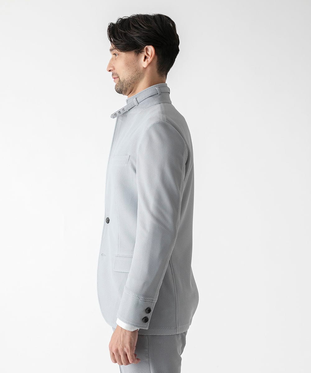 MNDGF56430 MICHEL KLEIN HOMME(ミッシェルクラン オム) 【セットアップ】ストレッチコンバーチブルジャケット グレー