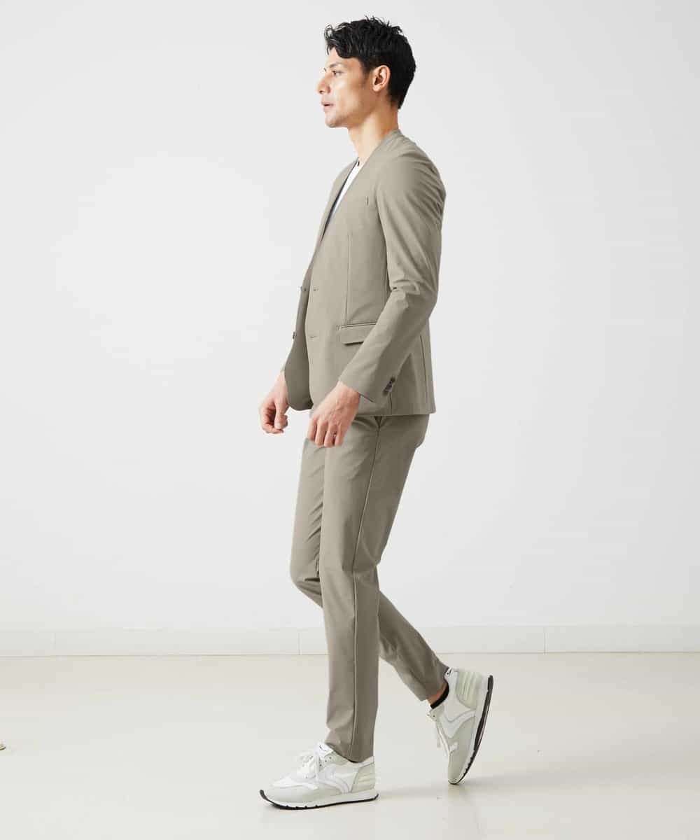 MNDGP09410 MICHEL KLEIN HOMME(ミッシェルクラン オム) ノーカラージャケット ベージュ(82)