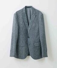 MNDGS02360 MICHEL KLEIN HOMME(ミッシェルクラン オム) 幾何柄ストレッチジャケット ライトブルー(50)