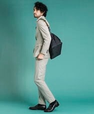 MNDGS02360 MICHEL KLEIN HOMME(ミッシェルクラン オム) 幾何柄ストレッチジャケット オフホワイト(81)