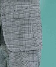 MNDGS03390 MICHEL KLEIN HOMME(ミッシェルクラン オム) チェック柄サッカージャケット ライトブルー(50)