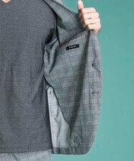 MNDGS03390 MICHEL KLEIN HOMME(ミッシェルクラン オム) チェック柄サッカージャケット ライトブルー(50)
