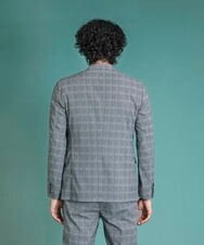 MNDGS03390 MICHEL KLEIN HOMME(ミッシェルクラン オム) チェック柄サッカージャケット ライトブルー(50)