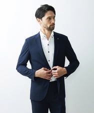 MNDGS04390 MICHEL KLEIN HOMME(ミッシェルクラン オム) メッシュストレッチジャケット ネイビー
