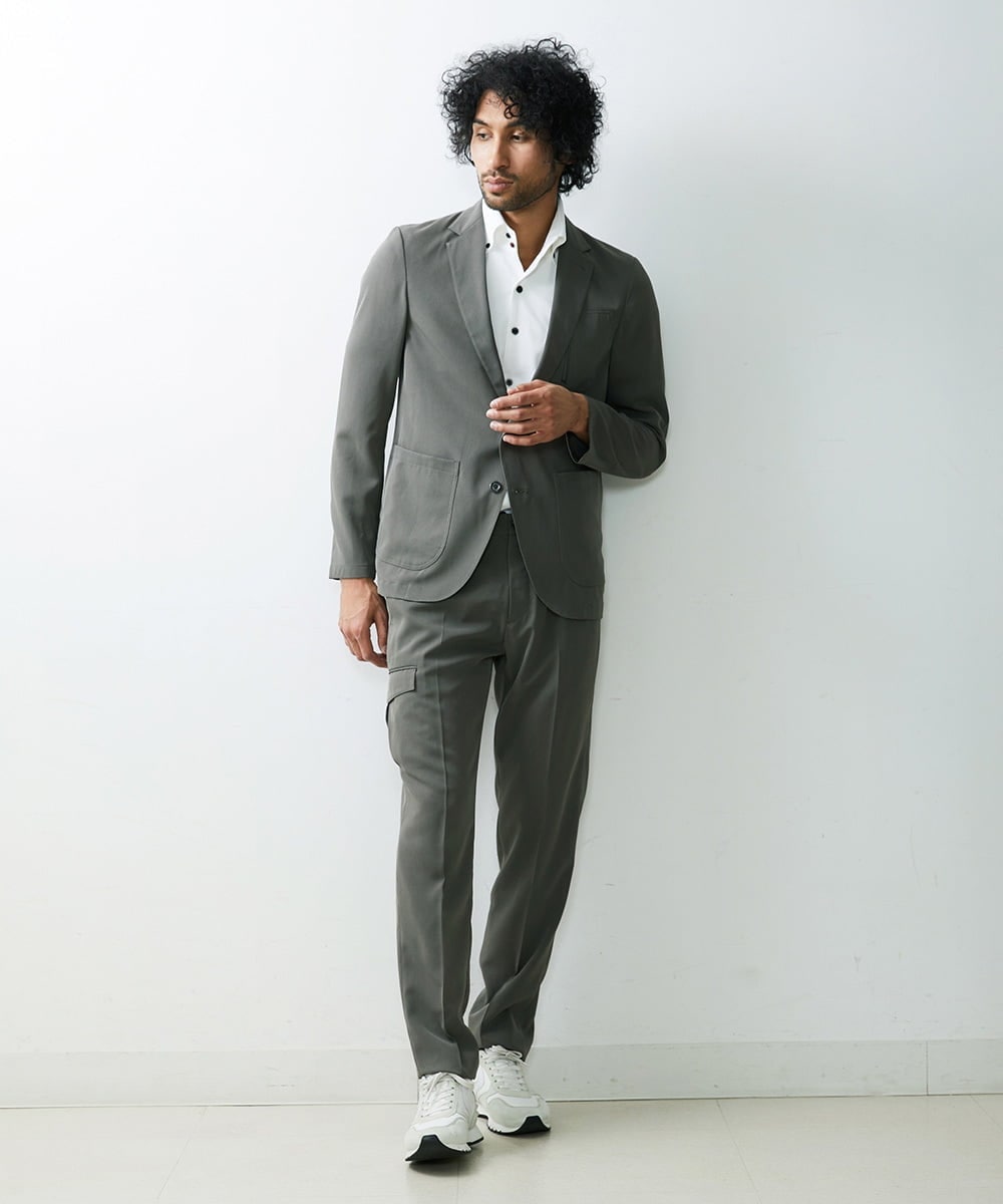 MNDGS05410 MICHEL KLEIN HOMME(ミッシェルクラン オム) デザインジャケット カーキ(36)