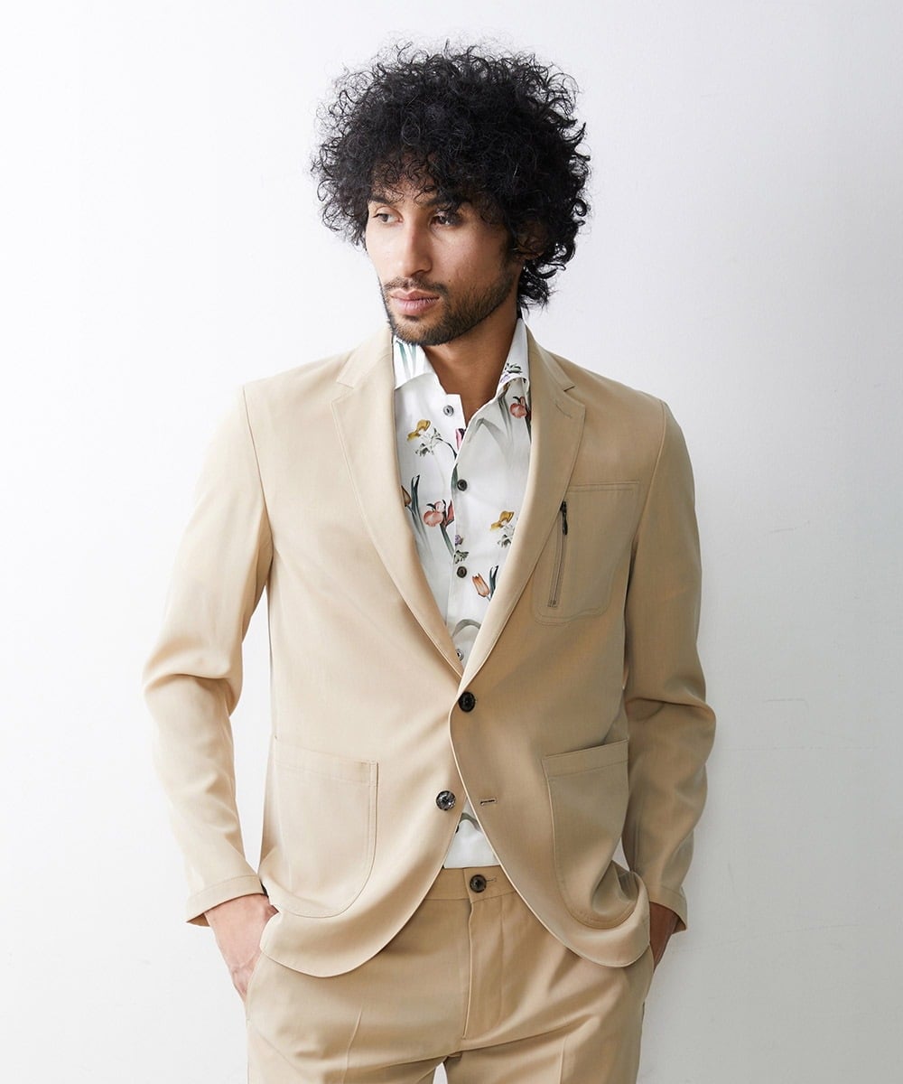 MNDGS05410 MICHEL KLEIN HOMME(ミッシェルクラン オム) デザインジャケット オフホワイト(81)
