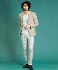 MNDGS14410 MICHEL KLEIN HOMME(ミッシェルクラン オム) ブッチャーノーカラージャケット ベージュ(82)
