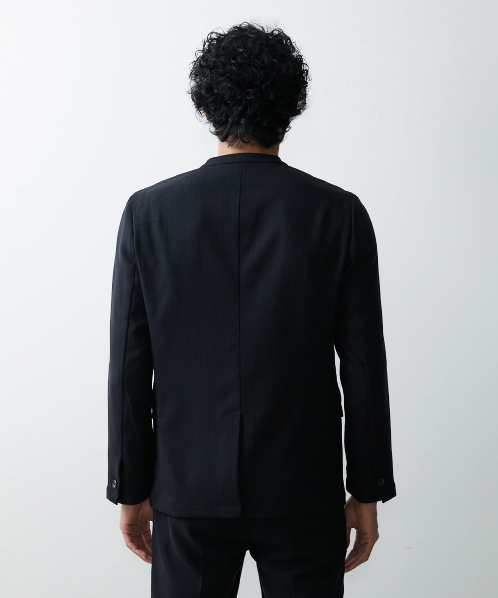 MNDGS14410 MICHEL KLEIN HOMME(ミッシェルクラン オム) ブッチャーノーカラージャケット ブラック(94)