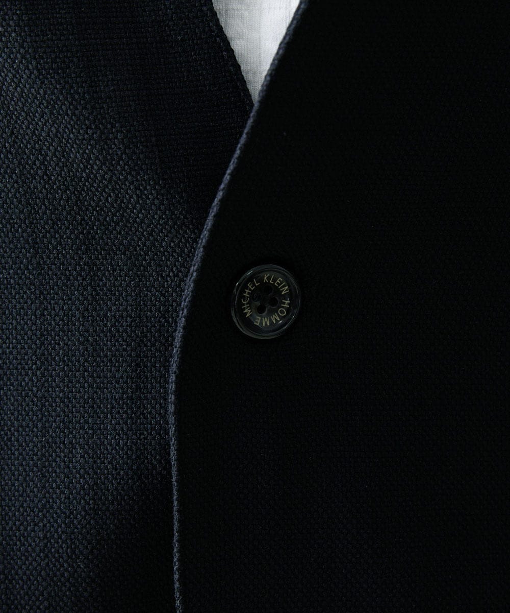 MNDGS14410 MICHEL KLEIN HOMME(ミッシェルクラン オム) ブッチャーノーカラージャケット ブラック(94)
