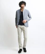 MNDGS30330 MICHEL KLEIN HOMME(ミッシェルクラン オム) リネンカットジャケット ライトブルー(50)