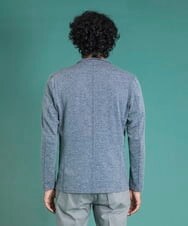 MNDGS30330 MICHEL KLEIN HOMME(ミッシェルクラン オム) リネンカットジャケット ライトブルー(50)