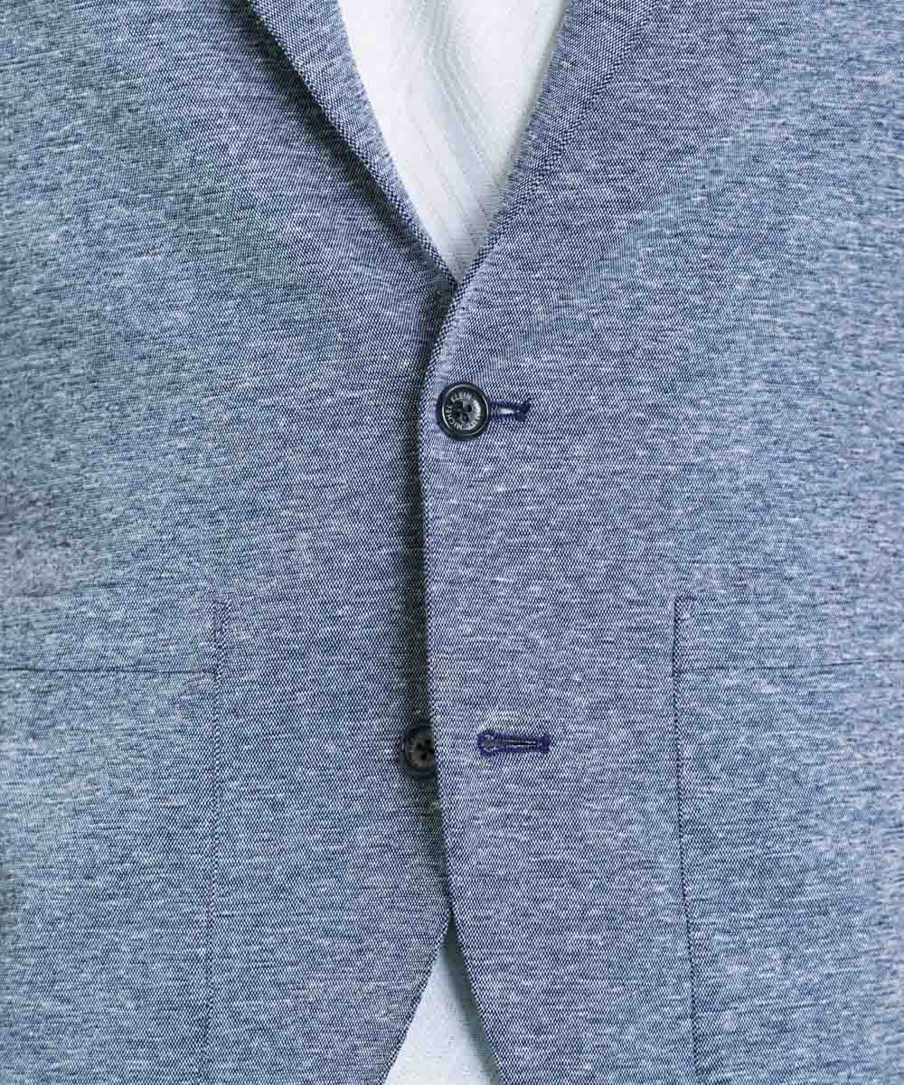 MNDGS30330 MICHEL KLEIN HOMME(ミッシェルクラン オム) リネンカットジャケット ライトブルー(50)
