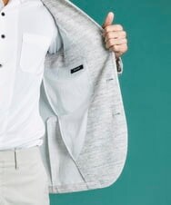 MNDGS46430 MICHEL KLEIN HOMME(ミッシェルクラン オム) へリンボン柄ジャージージャケット ライトグレー(91)