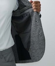 MNDGS46430 MICHEL KLEIN HOMME(ミッシェルクラン オム) へリンボン柄ジャージージャケット ブラック(94)