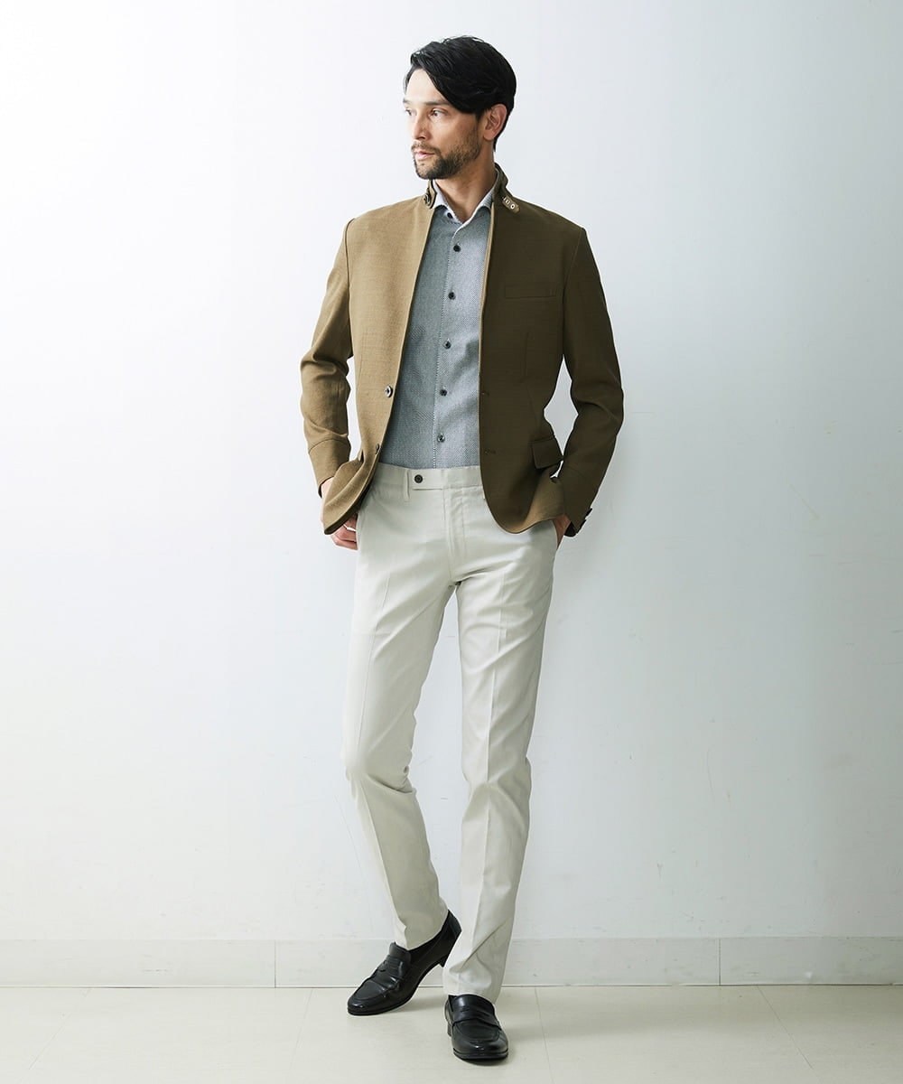 MNDGS47430 MICHEL KLEIN HOMME(ミッシェルクラン オム) ボディシェルジャケット カーキ