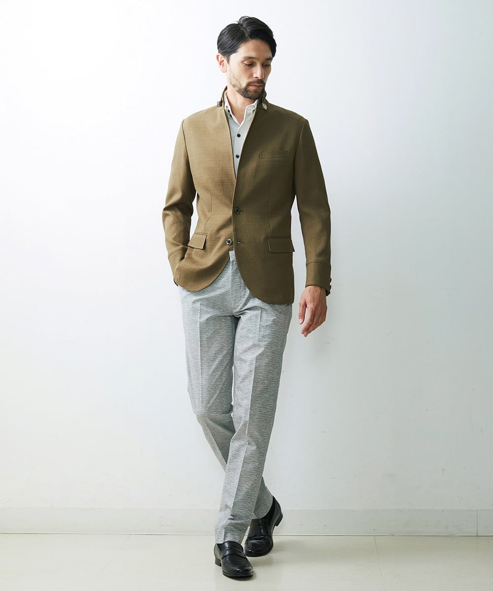 MNDGS47430 MICHEL KLEIN HOMME(ミッシェルクラン オム) ボディシェルジャケット カーキ