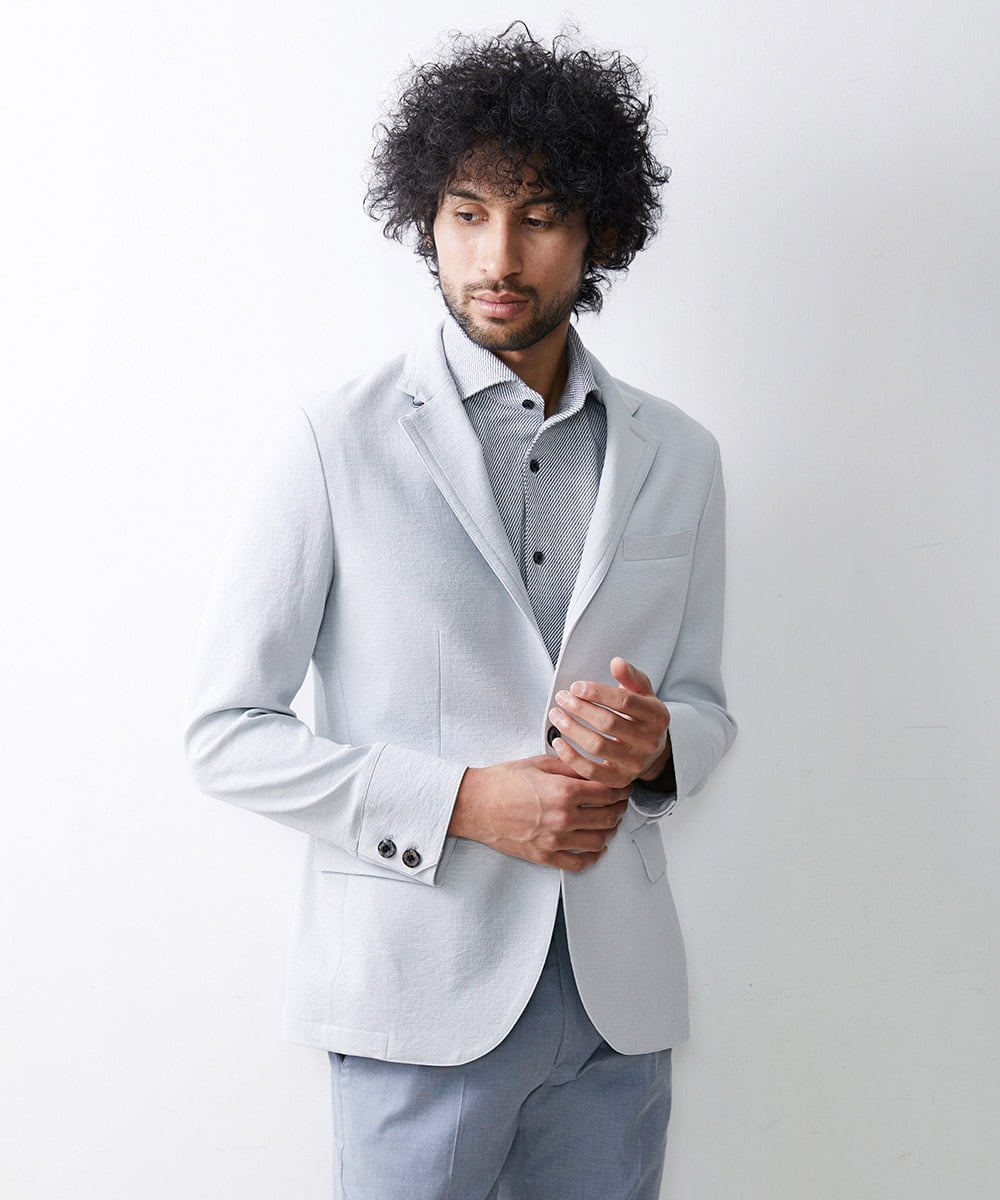 MNDGS47430 MICHEL KLEIN HOMME(ミッシェルクラン オム) ボディシェルジャケット ライトグレー