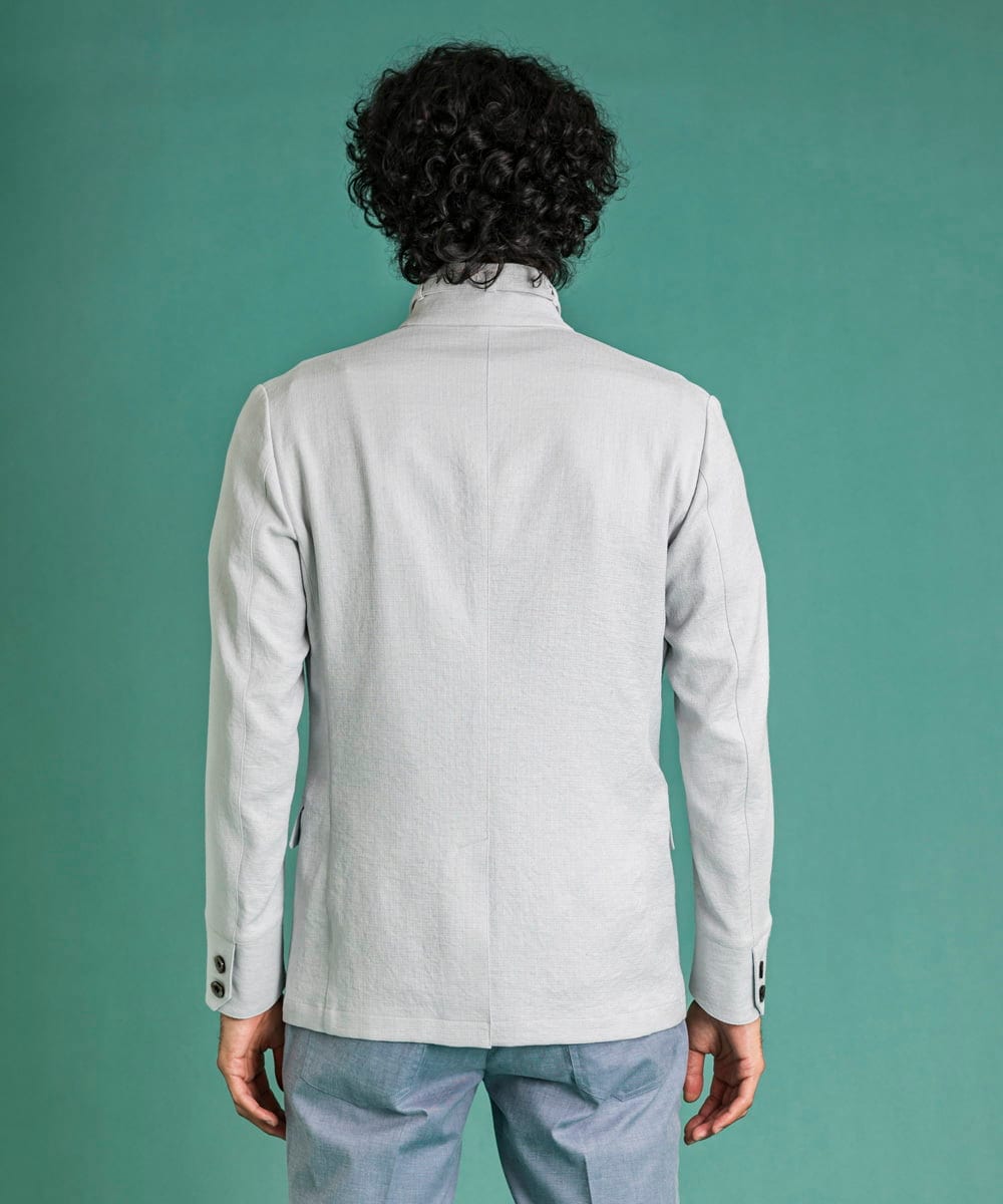 MNDGS47430 MICHEL KLEIN HOMME(ミッシェルクラン オム) ボディシェルジャケット ライトグレー