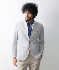 MNDGS48540 MICHEL KLEIN HOMME(ミッシェルクラン オム) リネンジャージジャケット ライトグレー(91)