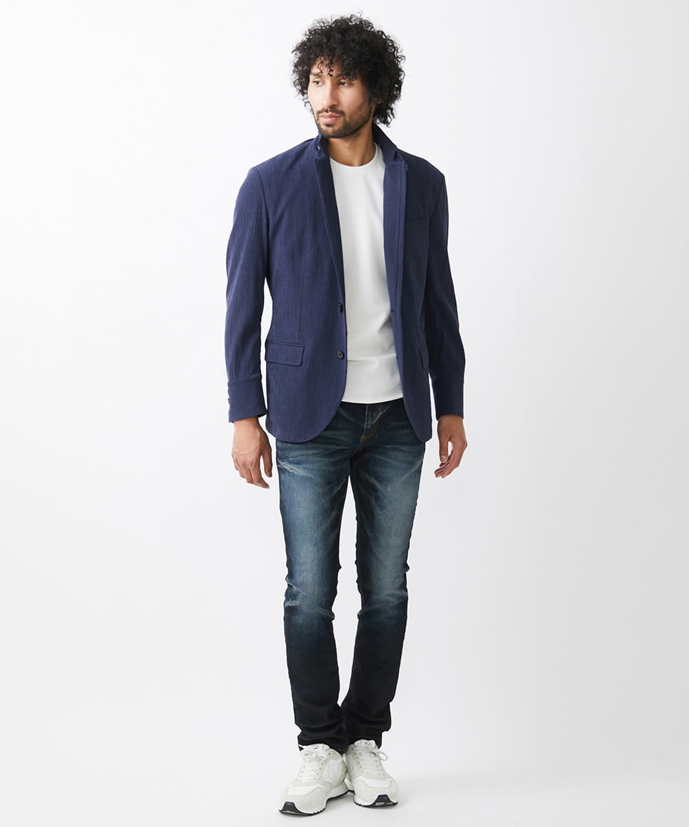 MNDGV60450 MICHEL KLEIN HOMME(ミッシェルクラン オム) カットコンバーチブルジャケット ネイビー
