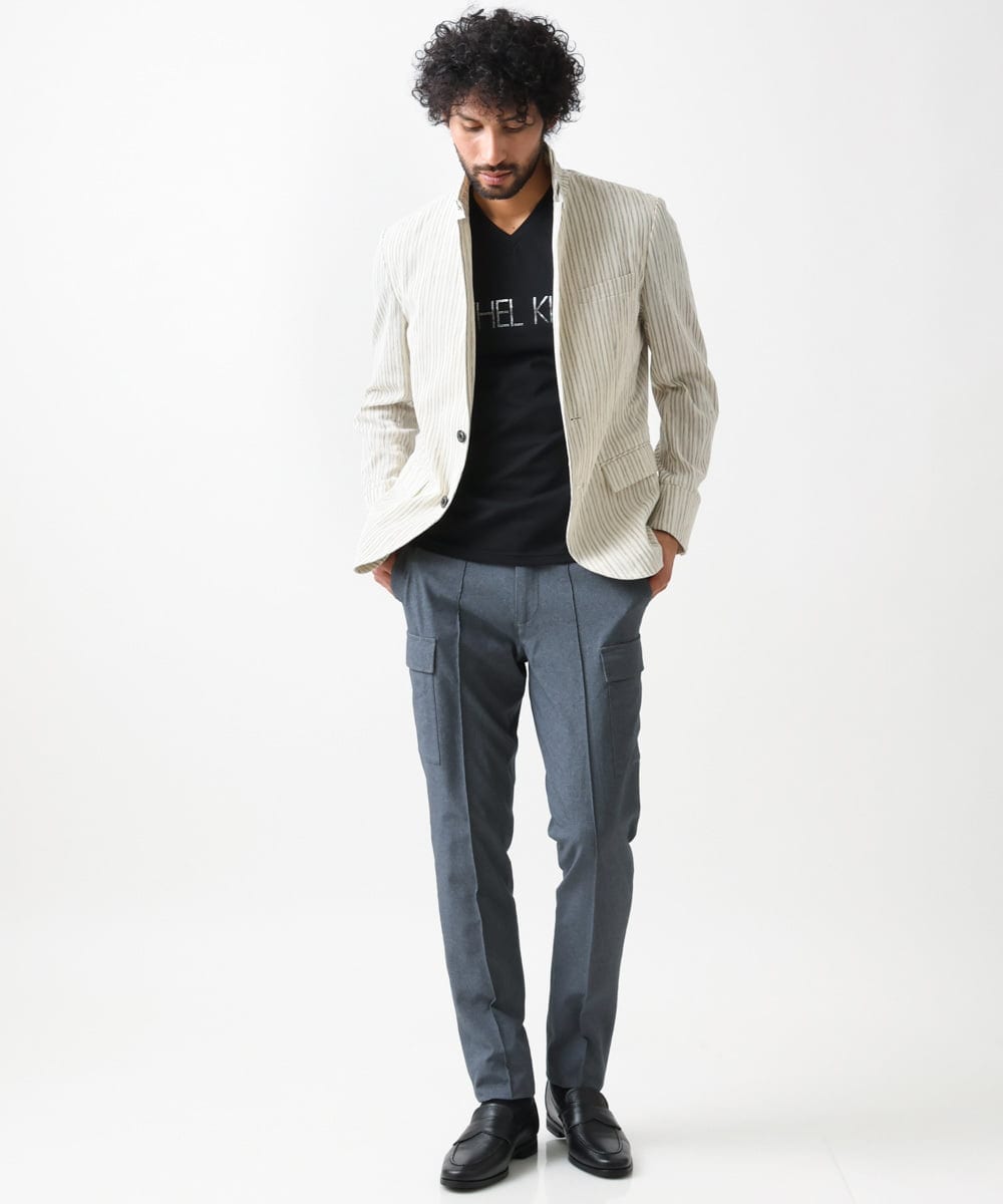 MNDGV60450 MICHEL KLEIN HOMME(ミッシェルクラン オム) カットコンバーチブルジャケット アイボリー