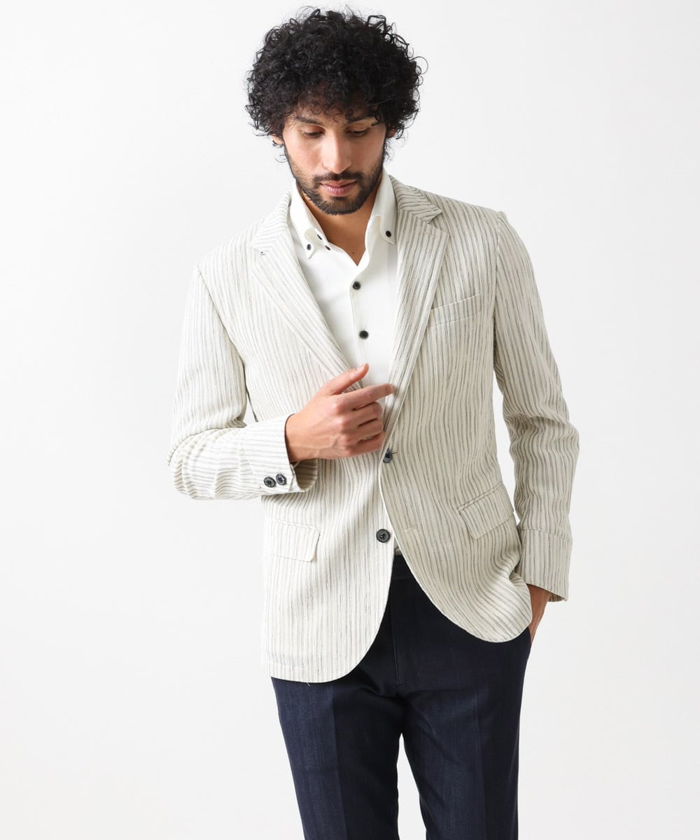 MNDGV60450 MICHEL KLEIN HOMME(ミッシェルクラン オム) カットコンバーチブルジャケット アイボリー