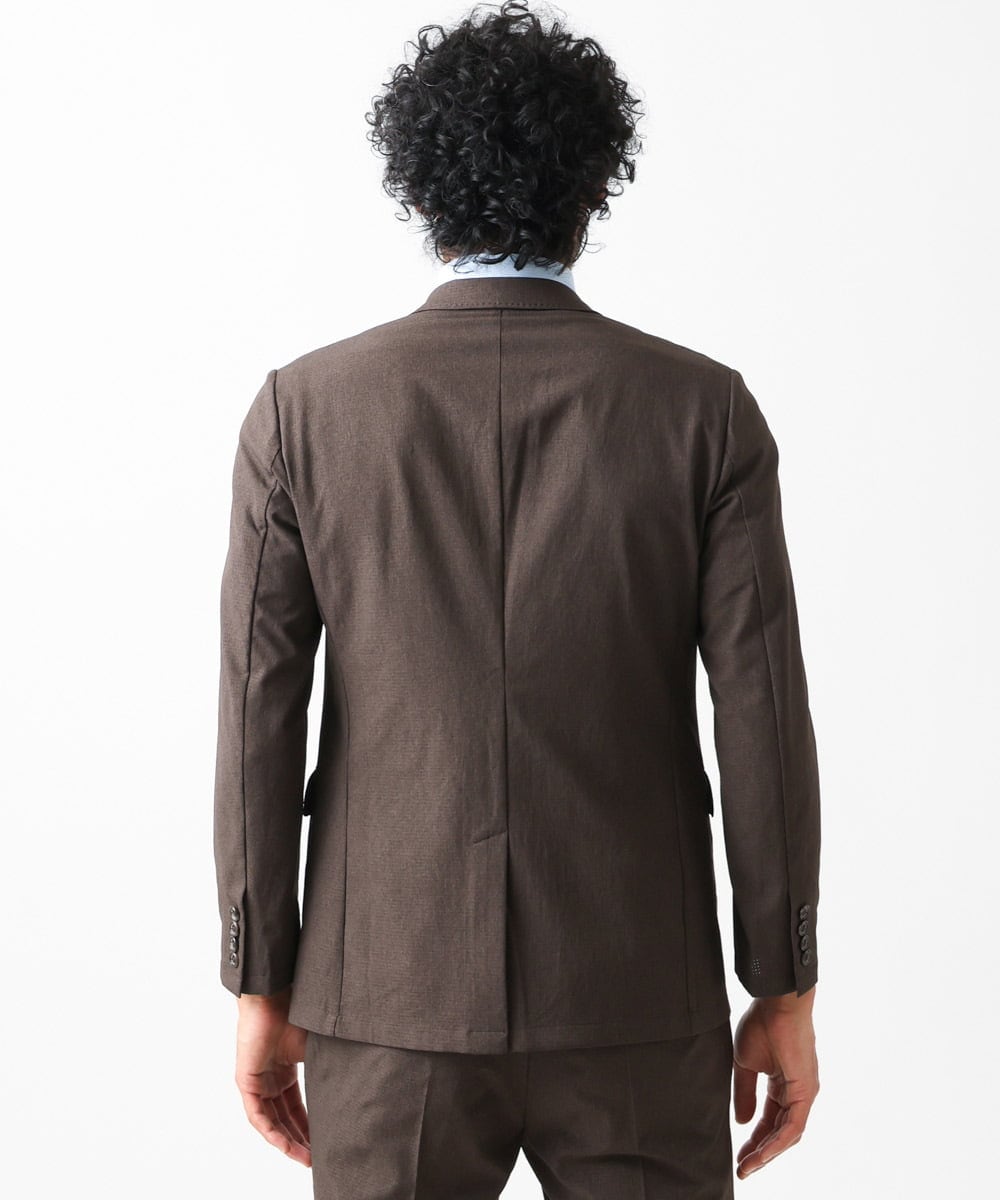 MNDGV64400 MICHEL KLEIN HOMME(ミッシェルクラン オム) メッシュテーラードジャケット セットアップ ブラウン