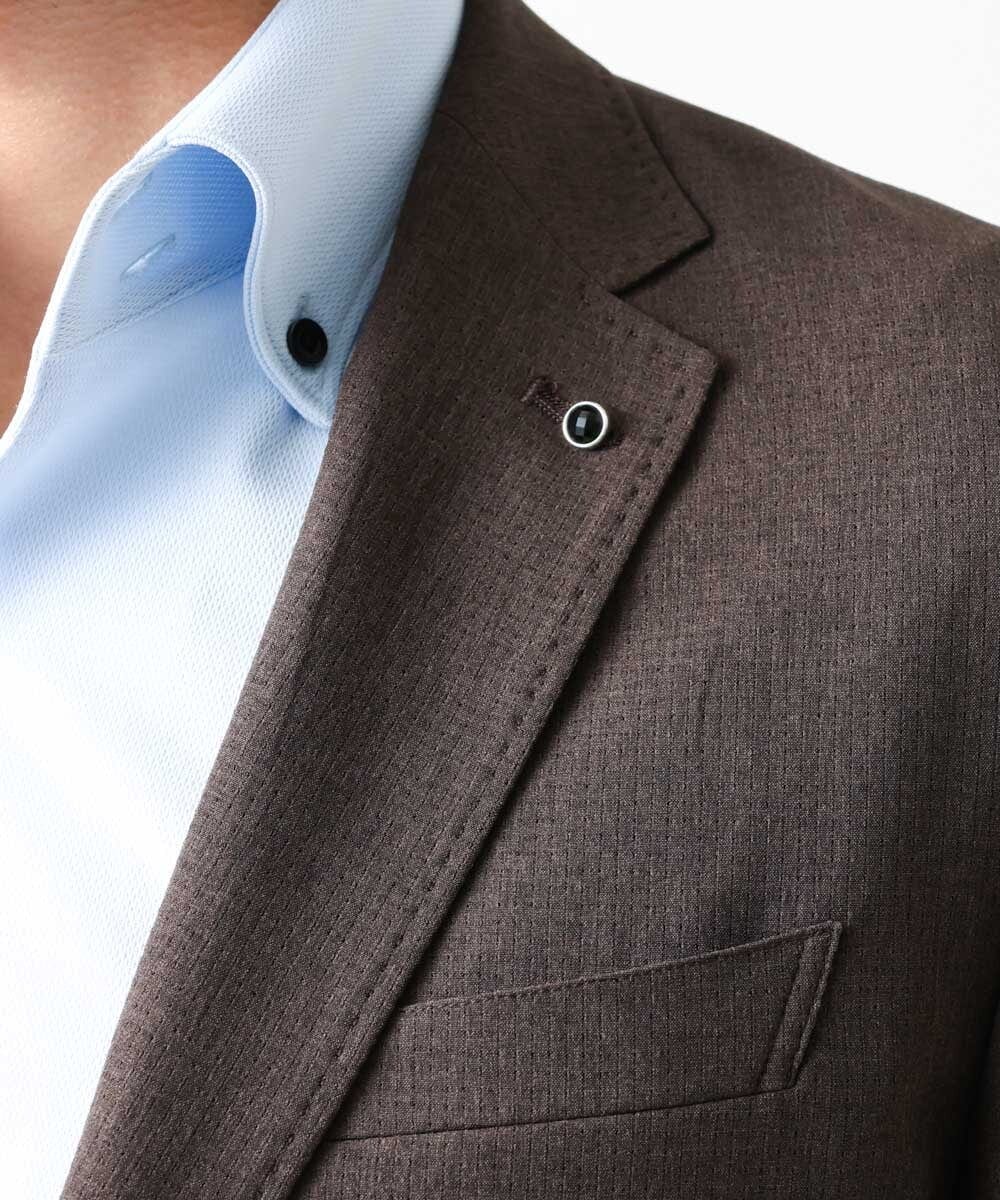 MNDGV64400 MICHEL KLEIN HOMME(ミッシェルクラン オム) メッシュテーラードジャケット セットアップ ブラウン