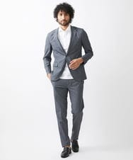 MNDGV64400 MICHEL KLEIN HOMME(ミッシェルクラン オム) メッシュテーラードジャケット セットアップ グレー