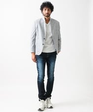 MNDGX03330 MICHEL KLEIN HOMME(ミッシェルクラン オム) サーフニットジャケット グレー