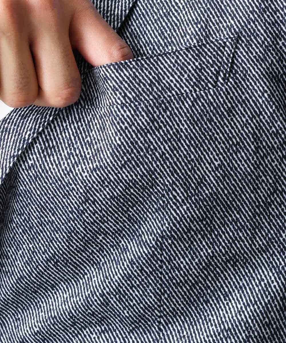 MNDGX06400 MICHEL KLEIN HOMME(ミッシェルクラン オム) 総柄メッシュテーラードジャケット セットアップ ブルー