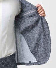 MNDGX06400 MICHEL KLEIN HOMME(ミッシェルクラン オム) 総柄メッシュテーラードジャケット セットアップ ブルー