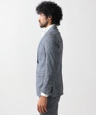 MNDGX06400 MICHEL KLEIN HOMME(ミッシェルクラン オム) 総柄メッシュテーラードジャケット セットアップ ブルー