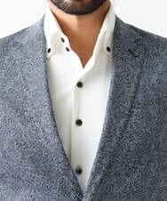 MNDGX06400 MICHEL KLEIN HOMME(ミッシェルクラン オム) 総柄メッシュテーラードジャケット セットアップ ブルー