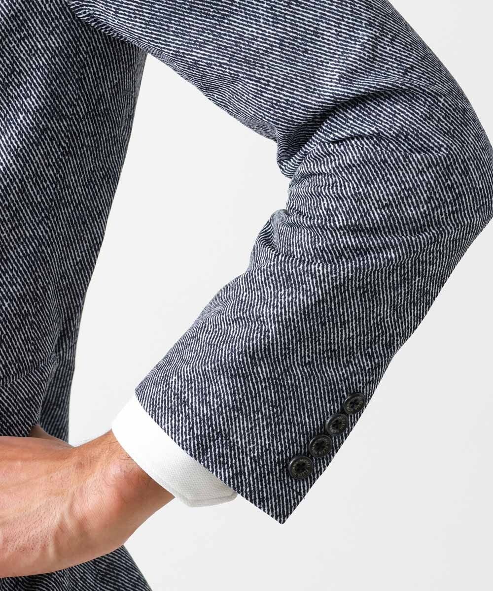 MNDGX06400 MICHEL KLEIN HOMME(ミッシェルクラン オム) 総柄メッシュテーラードジャケット セットアップ ブルー