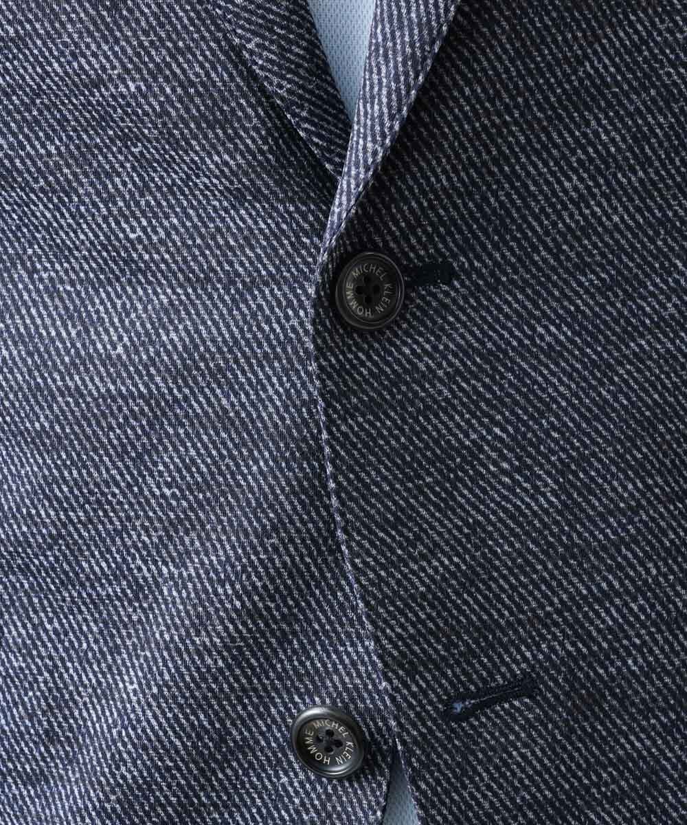 MNDGX06400 MICHEL KLEIN HOMME(ミッシェルクラン オム) 総柄メッシュテーラードジャケット セットアップ ネイビー